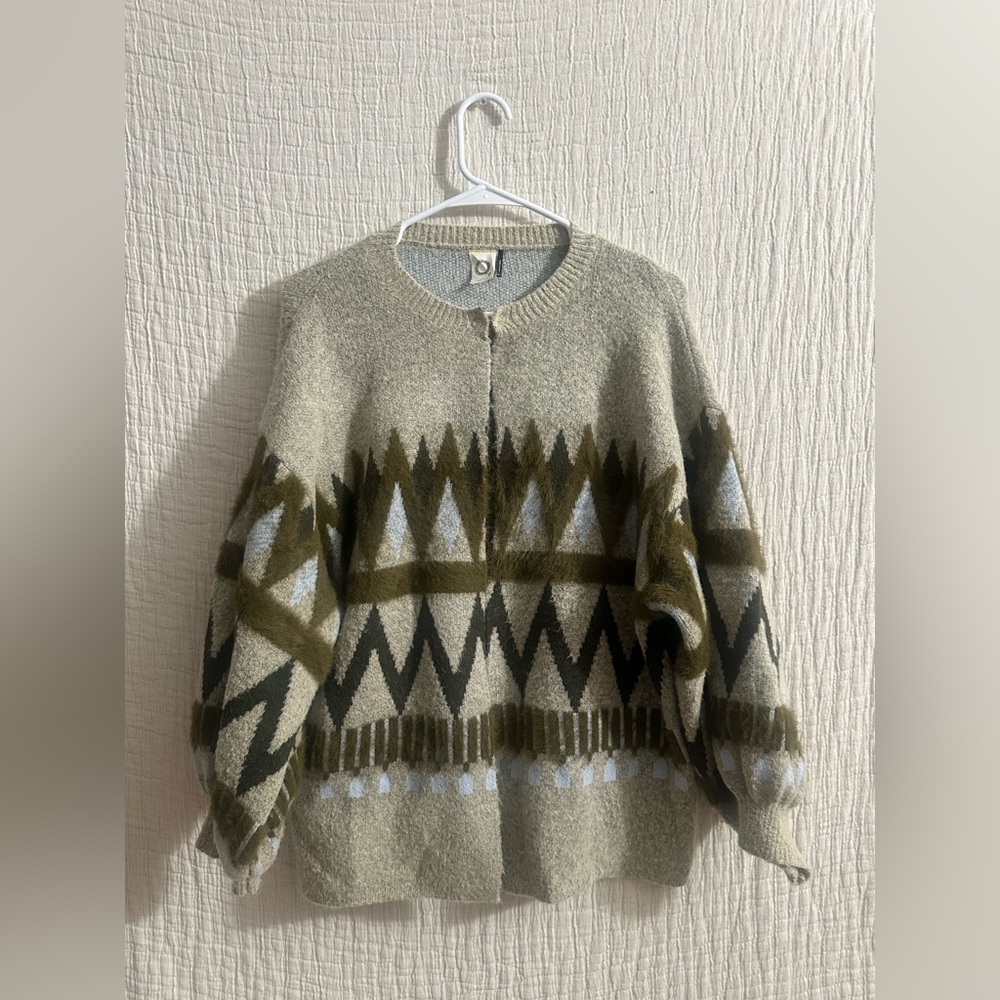 Anthropologie Akemi + Kin Tribal Print Cardigan Sweater O/S - Picture 2 of 4